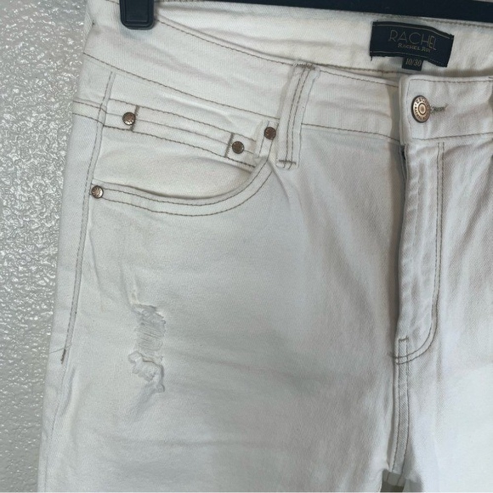 RACHEL Rachel Roy White Distressed Ankle Jeans 10/30 - Picture 4 of 11